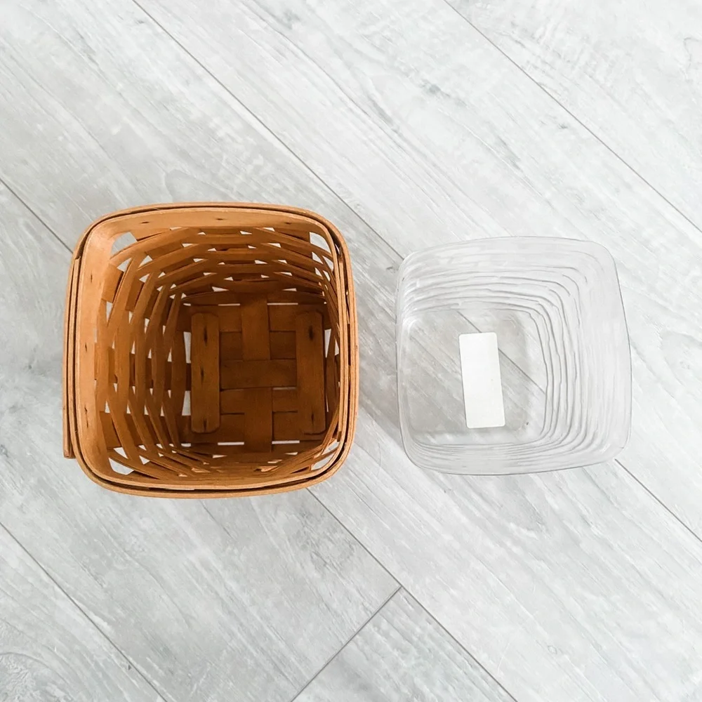 Longaberger 2000 Small Spoon Basket with Liner and Protector